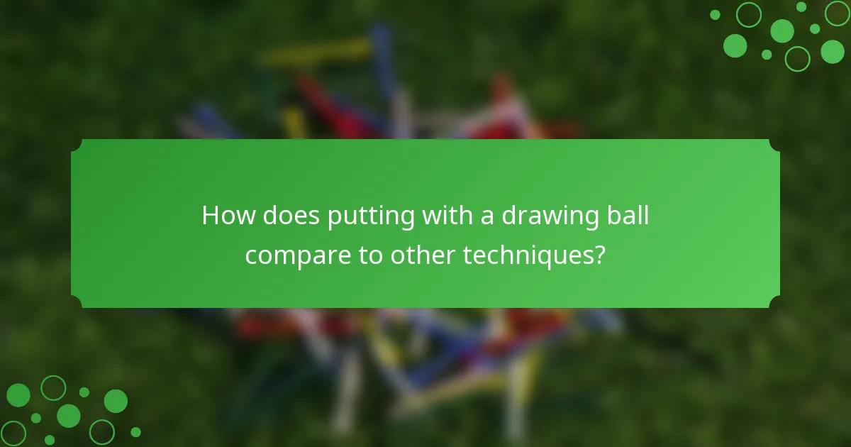 How does putting with a drawing ball compare to other techniques?